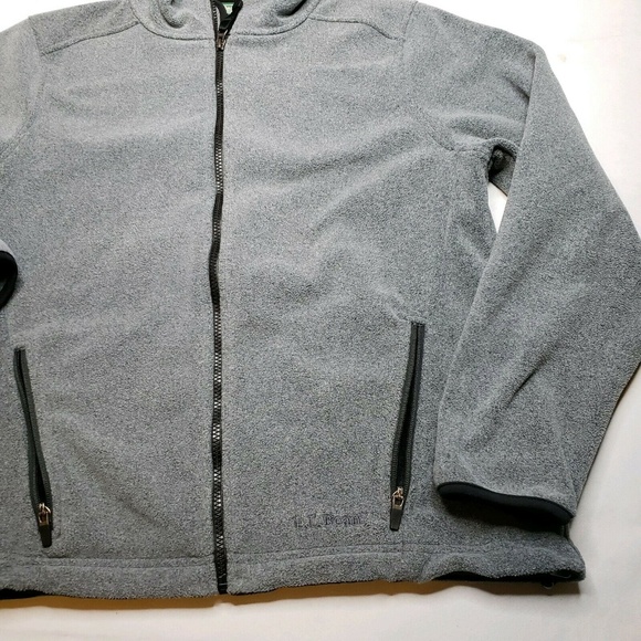 L.L. Bean Polartec Womens Gray Zip Up Fleece - Picture 3 of 8